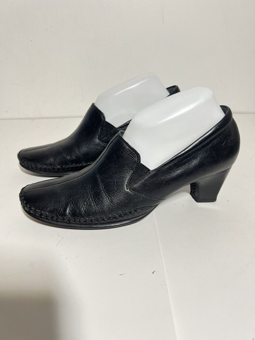 Pikolinos EUC Black Leather 2" Heel Slip On Comfort Shoe Size 38 EU 7.5-8 US